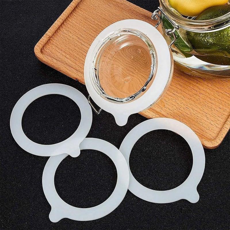 BICASUU 3.75" Rubber Seals for Glass Jars, Silicone Gasket Replacement for Mason Jars, Airtight Leakproof Gaskets Rubber Gasket Rings for Regular Mouth Canning Jar，Weck jars (6 Colors) (48pcs) - Image 5
